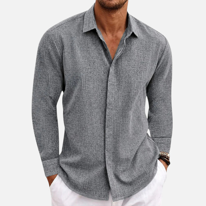 Alderaine | Men's Lightweight Linen Button Up Casual Fit