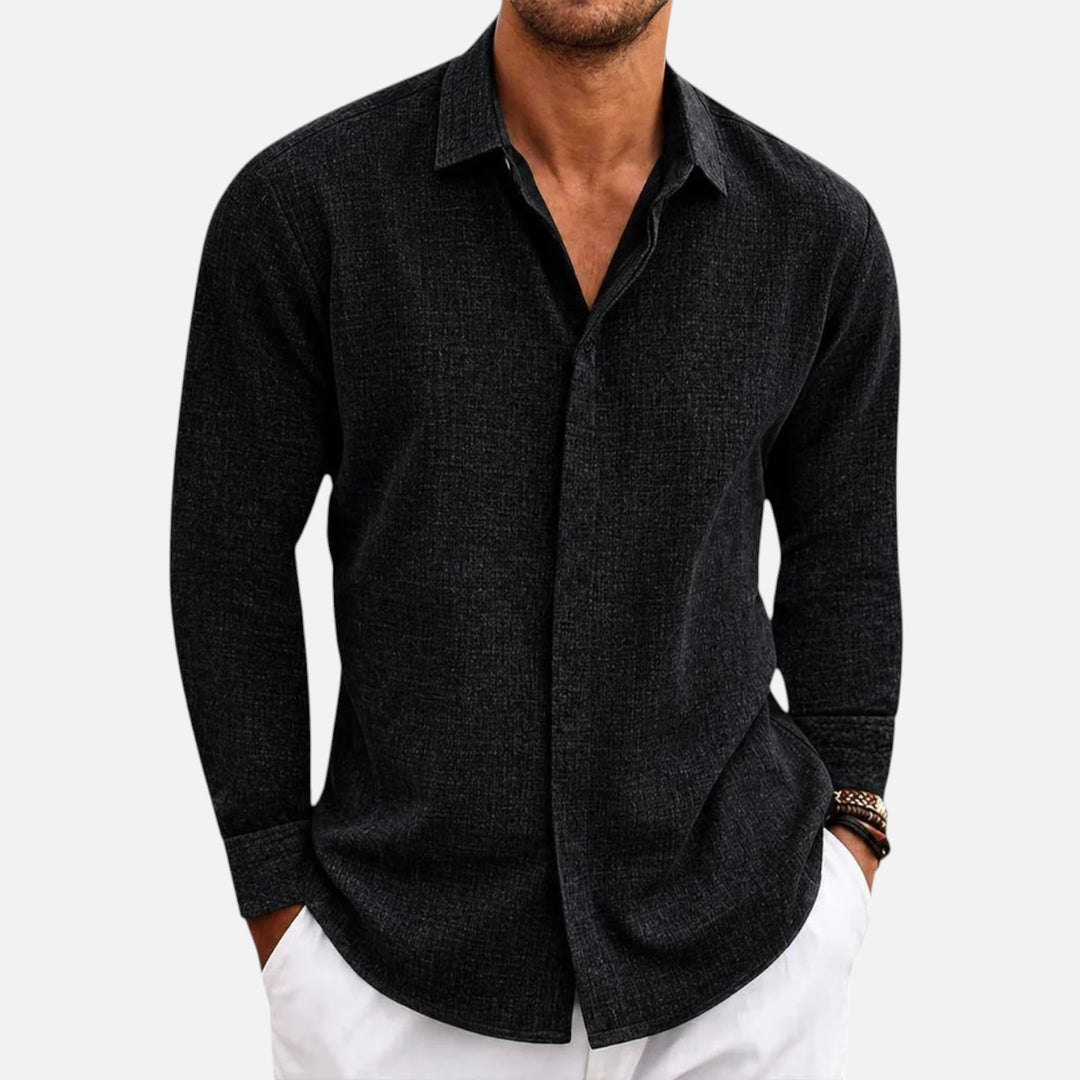 Alderaine | Men's Lightweight Linen Button Up Casual Fit