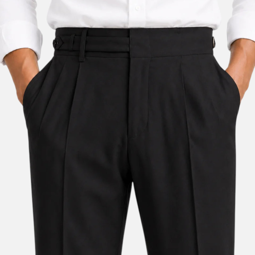 Alderaine | Men's High Waisted Dress Pants for Business Casual Wear