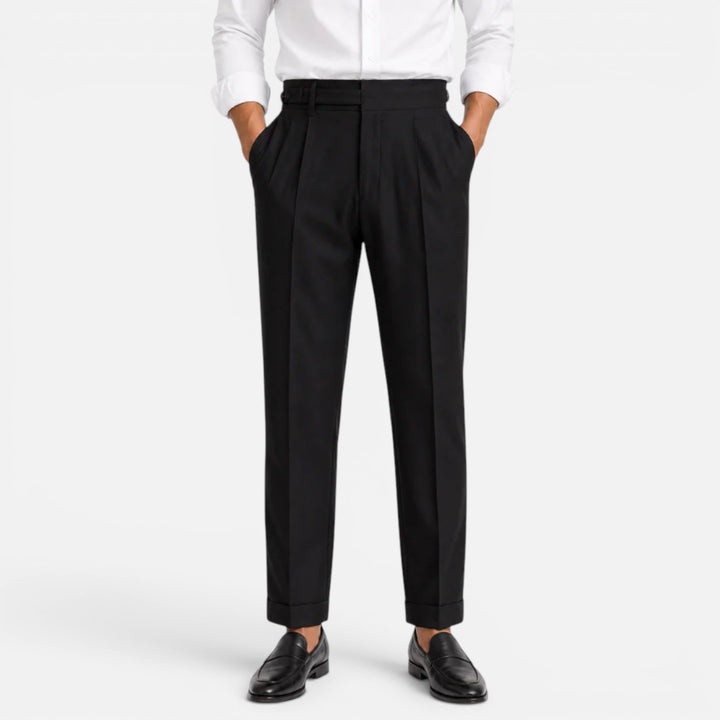 Alderaine | Men's High Waisted Dress Pants for Business Casual Wear