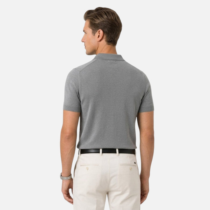 Alderaine | Men's Quarter Zip Polo Shirt for Business Casual Wear