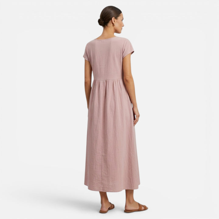 Alderaine | Women’s Maxi Summer Dress – Lightweight Breathable Comfortable Elegant Casual Holiday Everyday Fit