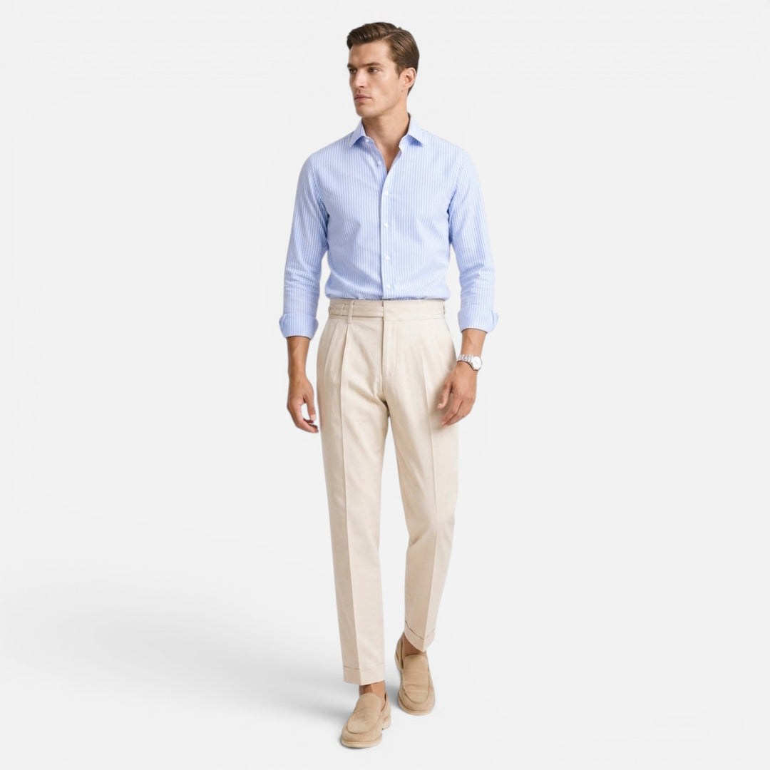 Alderaine | Men's High Waisted Dress Pants for Business Casual Wear