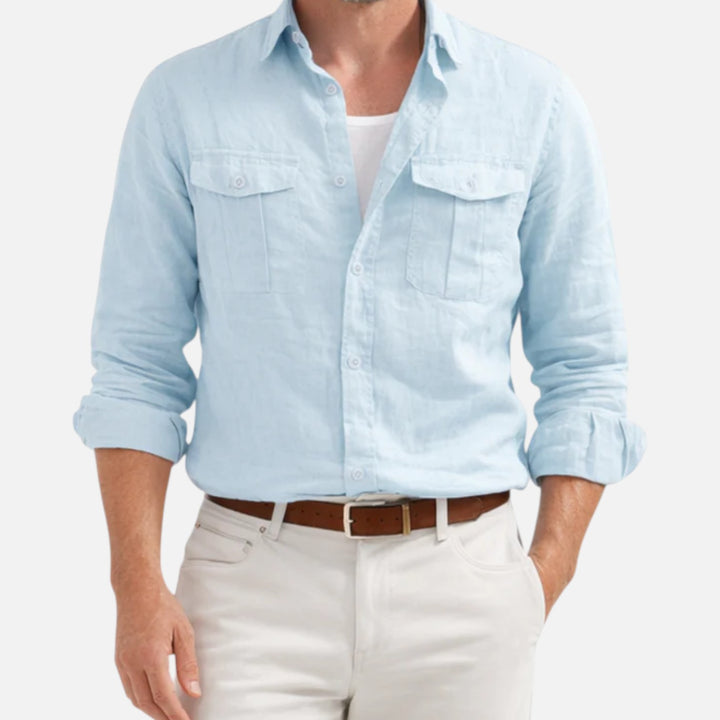 Alderaine | Men's Breathable Linen Shirt Relaxed Casual Fit