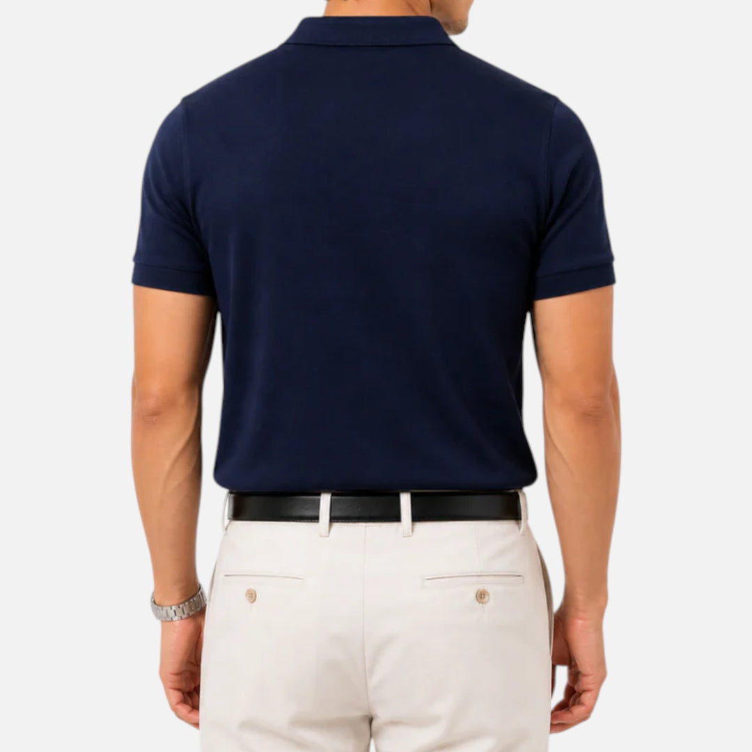 Alderaine | Men's Quarter Zip Polo Shirt for Business Casual Wear