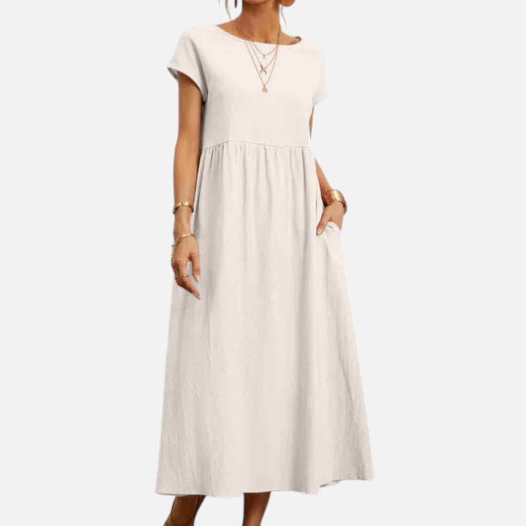 Alderaine | Women’s Maxi Summer Dress – Lightweight Breathable Comfortable Elegant Casual Holiday Everyday Fit
