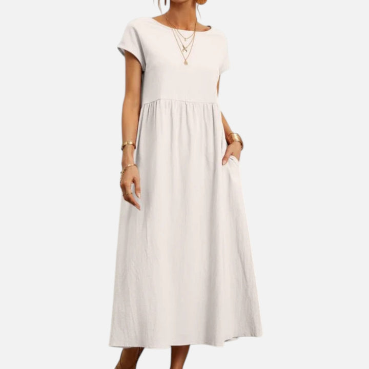 Alderaine | Women’s Maxi Summer Dress – Lightweight Breathable Comfortable Elegant Casual Holiday Everyday Fit