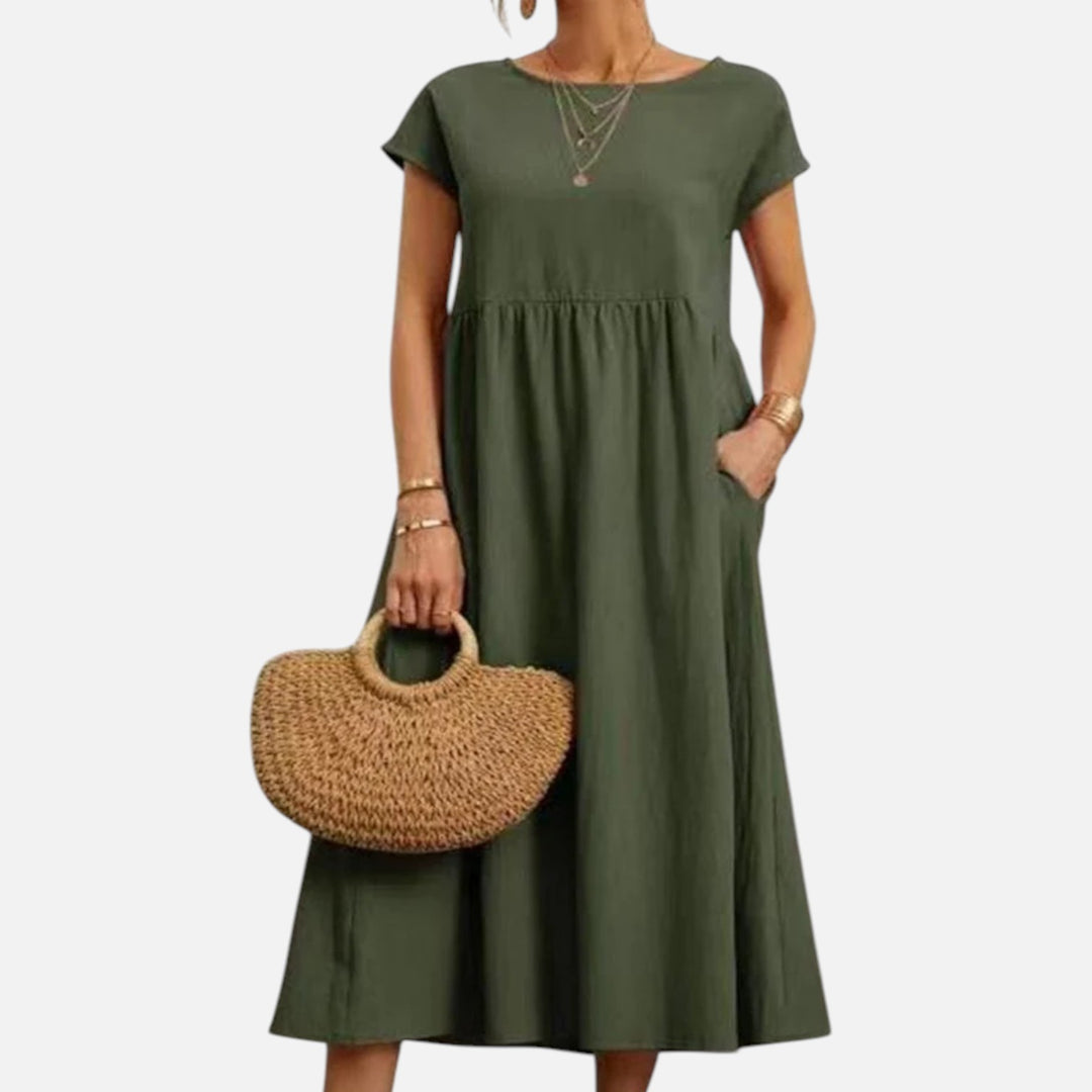 Alderaine | Women’s Maxi Summer Dress – Lightweight Breathable Comfortable Elegant Casual Holiday Everyday Fit