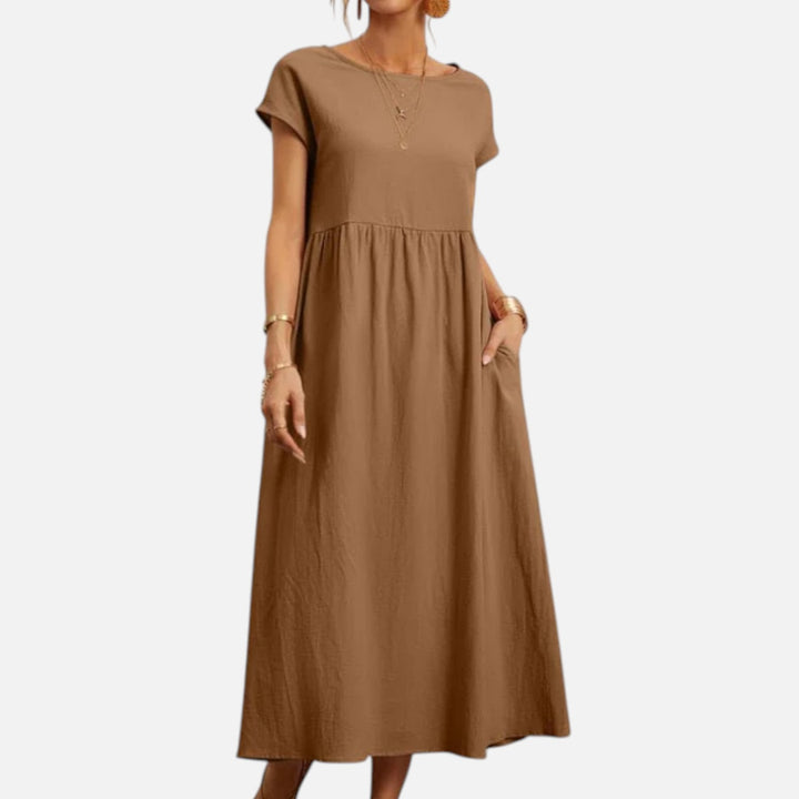 Alderaine | Women’s Maxi Summer Dress – Lightweight Breathable Comfortable Elegant Casual Holiday Everyday Fit