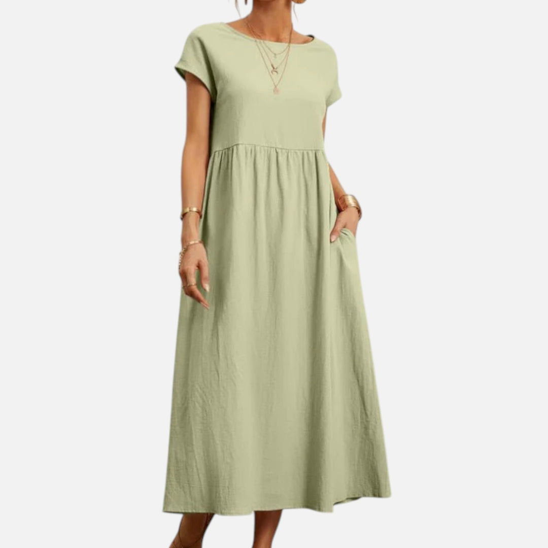 Alderaine | Women’s Maxi Summer Dress – Lightweight Breathable Comfortable Elegant Casual Holiday Everyday Fit