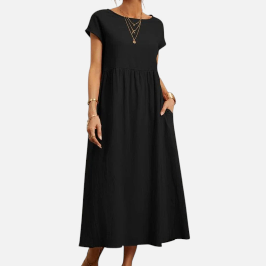 Alderaine | Women’s Maxi Summer Dress – Lightweight Breathable Comfortable Elegant Casual Holiday Everyday Fit