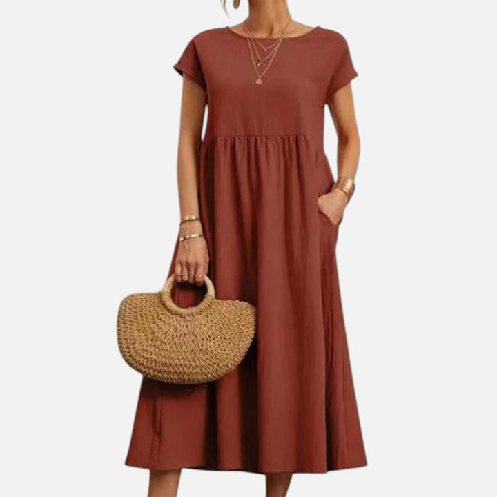 Alderaine | Women’s Maxi Summer Dress – Lightweight Breathable Comfortable Elegant Casual Holiday Everyday Fit